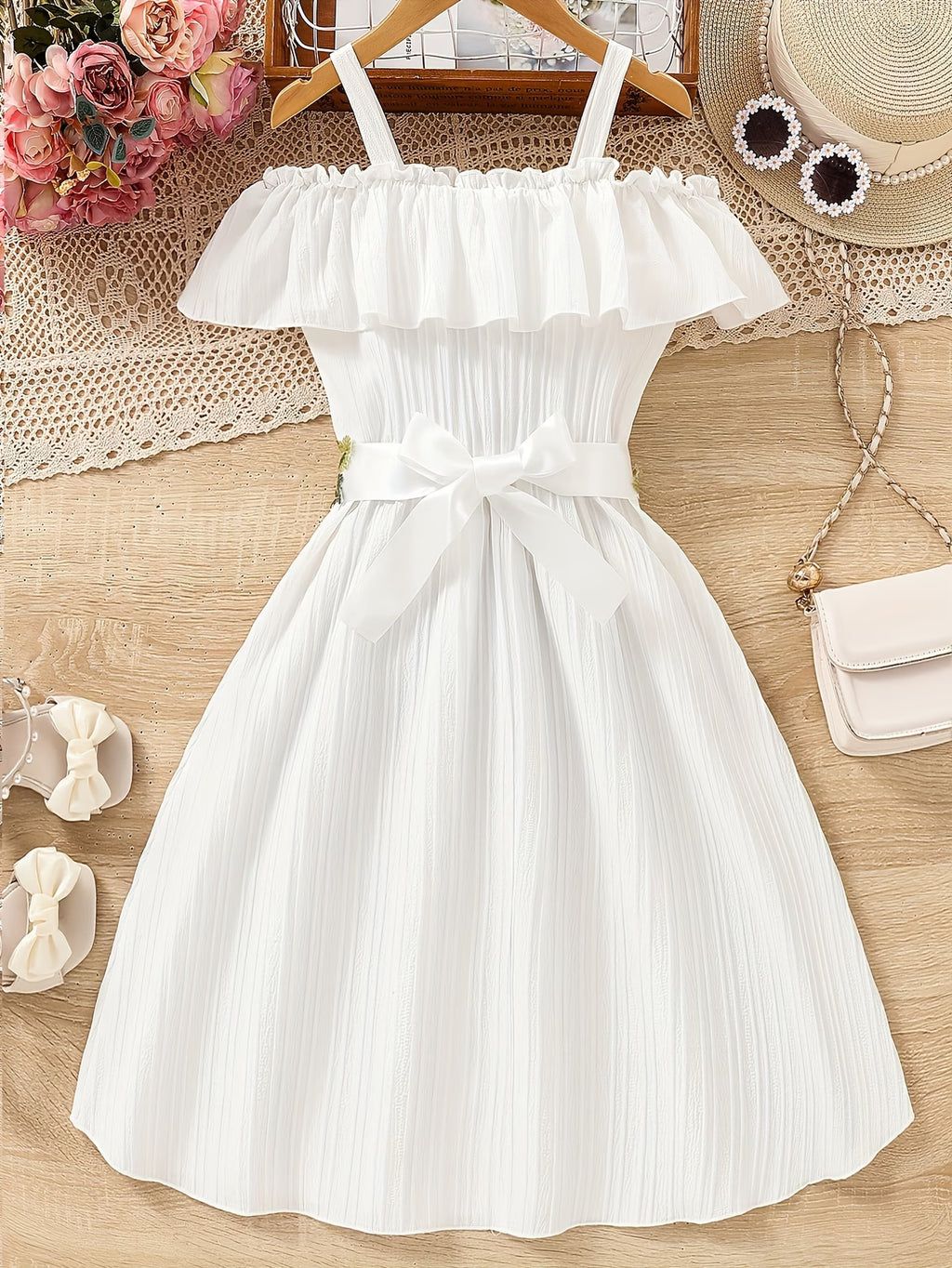 Elegant One-Shoulder Girls' Dress